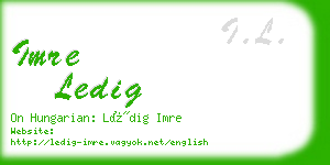 imre ledig business card